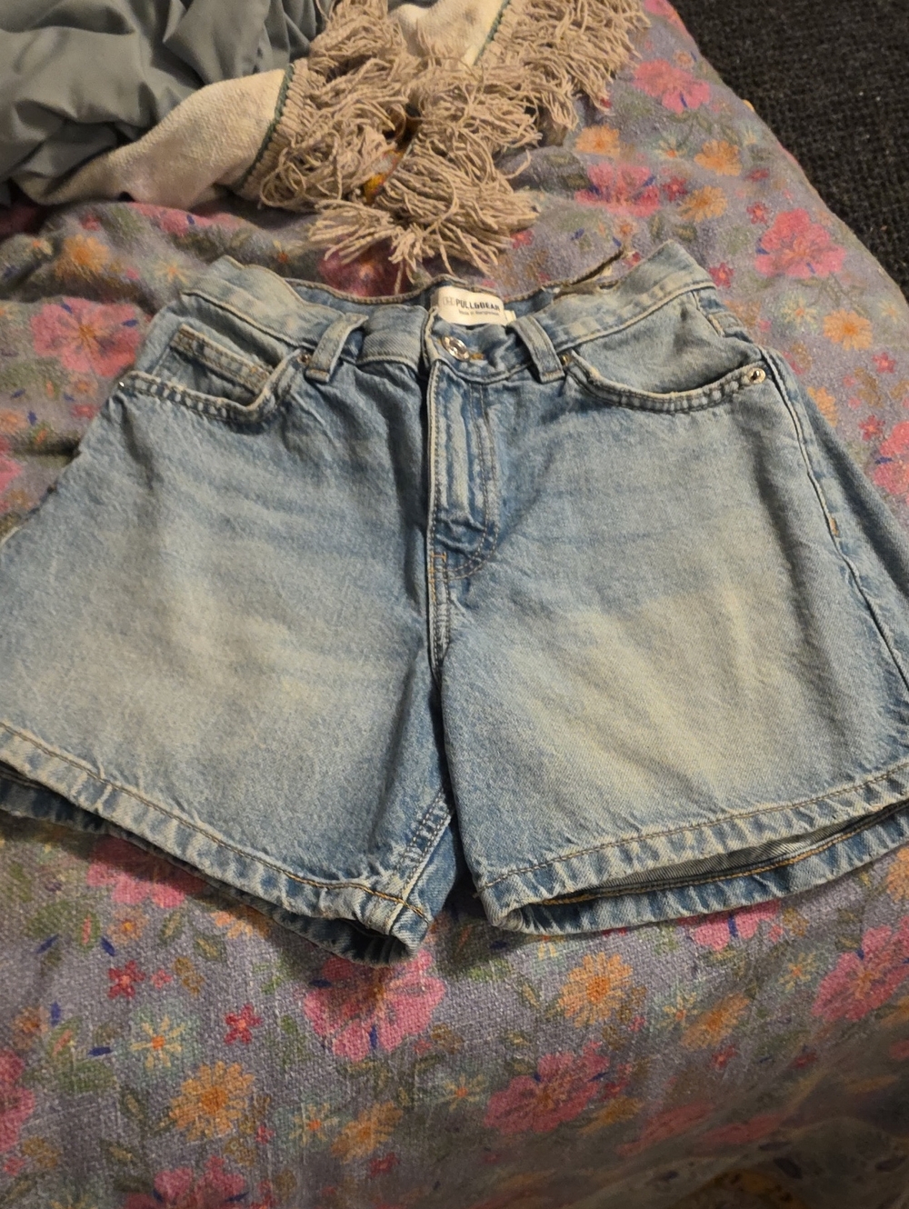 Pull&Bear Light Blue Denim Shorts